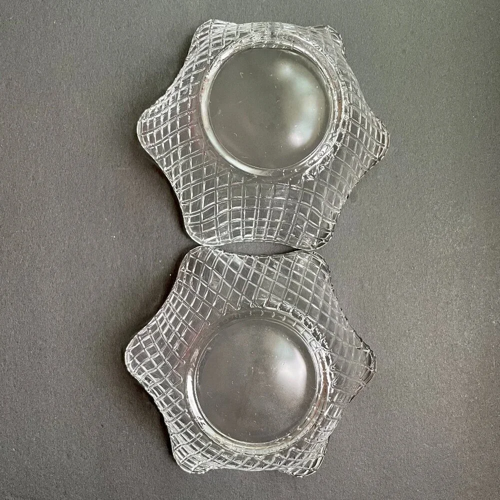 Set of 2 little cute glass candy bowls